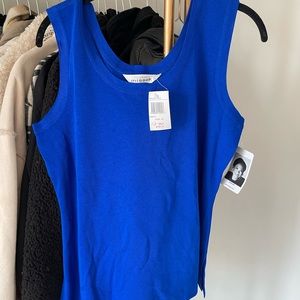 Misook blue tank top blouse